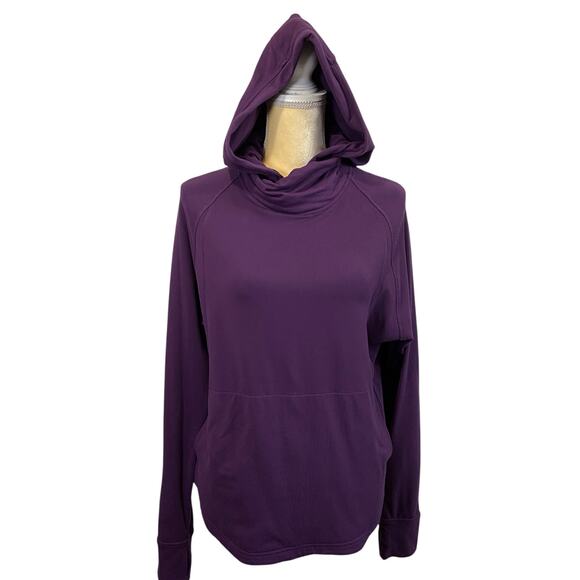 Lululemon Athletica Purple Long Sleeves Pull Over Hoodie Kangaroo Pouch 8 - Picture 1 of 6